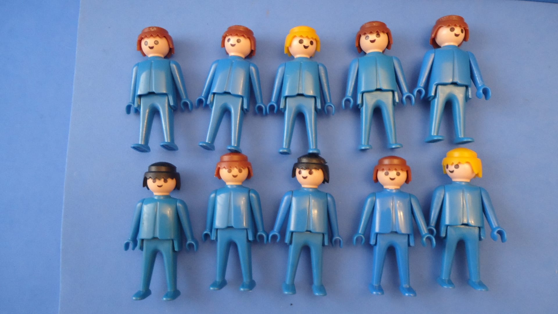 Playmobil Dez Bonecos Azuis